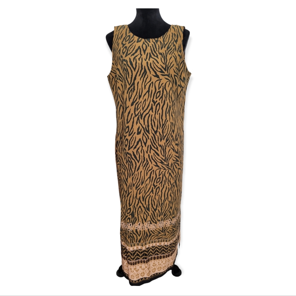 Kathie Lee Vintage Sleeveles Dress - Bold Print